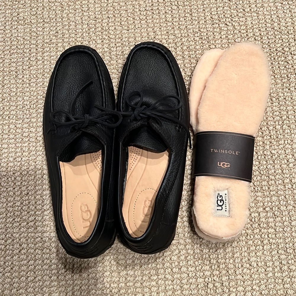 Ugg Leather Loafers With Inserts